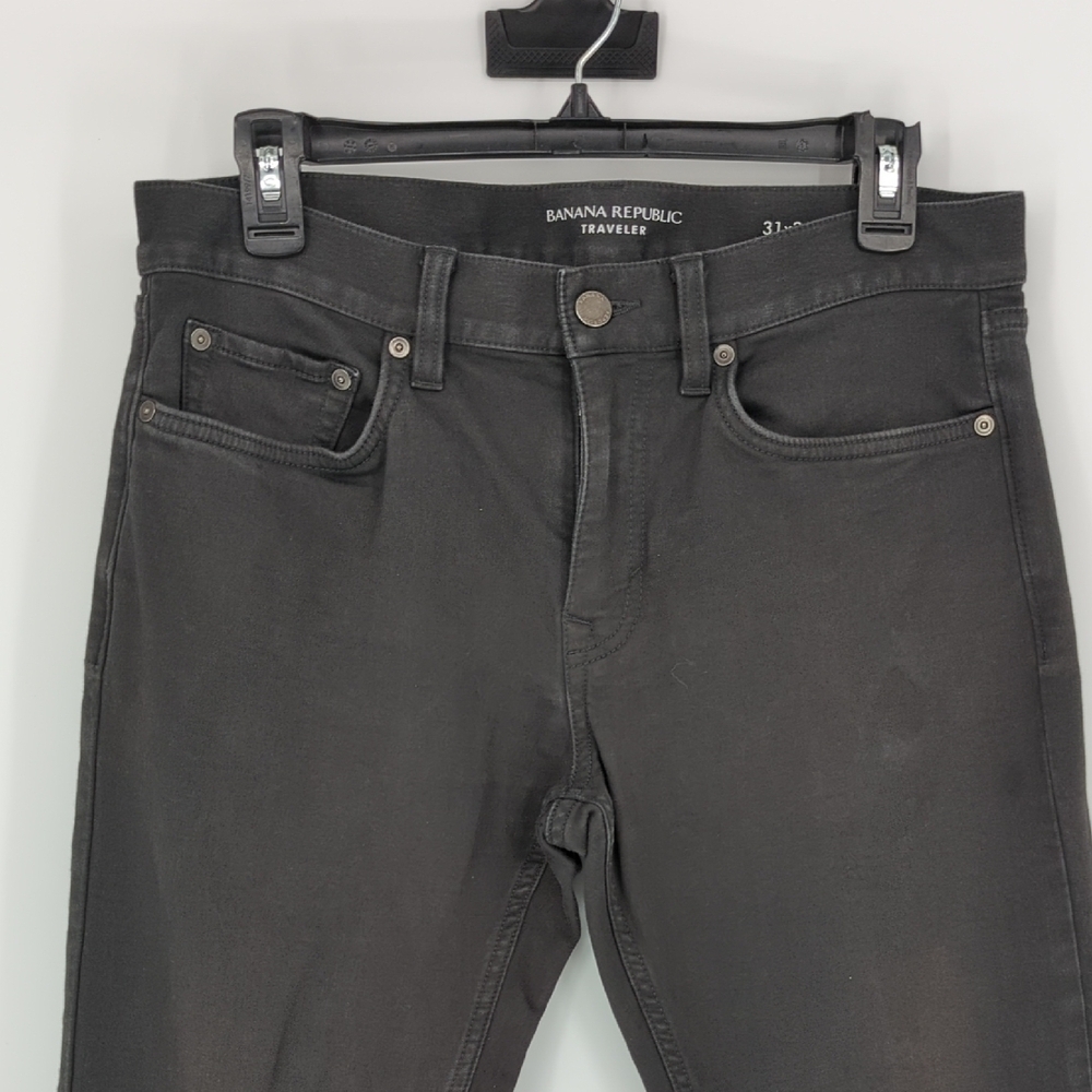 Banana Republic Traveler Slim Leg Pant Gray 31/34 preppy Business casual office - Picture 4 of 9